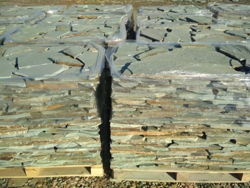 Плитняк златолит зелёный для цоколя, отмостки купить в Краснозаводске