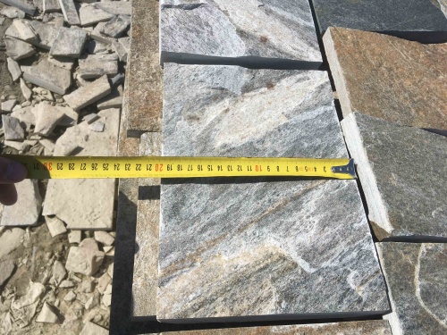 Плитка пилёная златолит Уральский для цоколя, отмостки купить в Краснозаводске